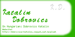 katalin dobrovics business card